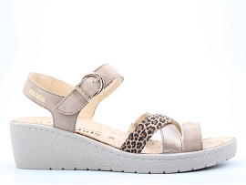 ISORA PIETRA:NUBUCK/TAUPE/NEW/CUIR/GOMME