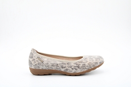 MADRID EMILIE:CUIR IMPRESSION REPTILE/TAUPE//CUIR/GOMME