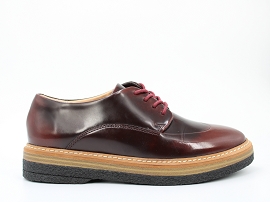 SELIZA ZANTE ZARA:CUIR VERNI/BORDEAUX//TEXTILE/GOMME