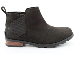 HONNEF LOW VL EMELIE CHELSEA NL2671:CUIR/NOIR//TEXTILE/GOMME