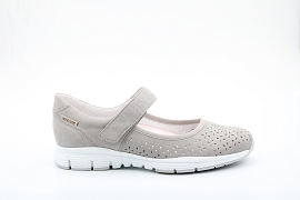GIZEH YELINA PERF:NUBUCK/GRIS//CUIR/GOMME