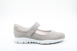 UNO 21815 YELINA PERF:NUBUCK/GRIS//CUIR/GOMME