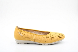 K201812 PIX ELSIE PERF:NUBUCK/JAUNE//CUIR/GOMME