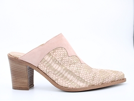 EMIE 5022:CUIR/ROSE//CUIR/ELASTHOMERE