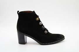 11735 NIRVA:NUBUCK/NOIR//TEXTILE/ELASTHOMERE