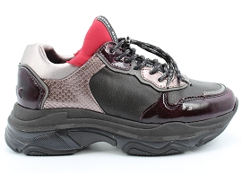 WOODY BAISLEY EHA:CUIR/BORDEAUX//TEXTILE/GOMME