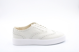 RANDYA HERO BROGUE:CUIR/BLANC//TEXTILE/GOMME