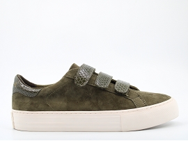 LILOUE ARCADE STRAPS:NUBUCK/KAKI//TEXTILE/GOMME