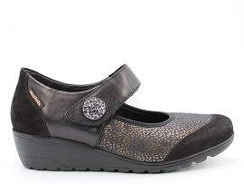 MADRID SHINY PYHTON BATHILDA:CUIR + AUTRES MATERIAUX/BLACK//CUIR/GOMME