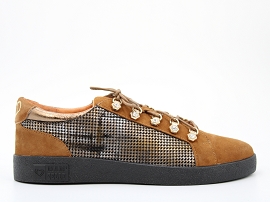 GIORDANA IGLOO TRAVELLING BLUES:NUBUCK/MARRON//CUIR/GOMME