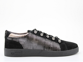 KATIE K400311 BLUES:NUBUCK/NOIR//CUIR/GOMME