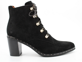 KIFOU NECLA:NUBUCK/NOIR//TEXTILE/ELASTHOMERE