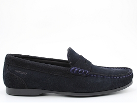 BLING IT LOW BYRON:SUEDE/BLEU/CDL/CUIR/GOMME