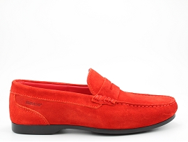 GARRY BYRON:SUEDE/ROUGE/CDL/CUIR/GOMME