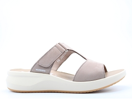 GIZEH MAT TEENY:NUBUCK/TAUPE/NEW/CUIR/GOMME