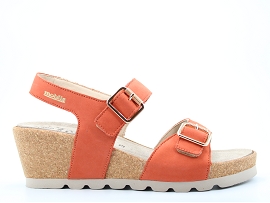 ODALIA ALYCE:NUBUCK/ORANGE//CUIR/GOMME