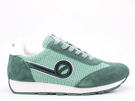 SOPHIA CITY RUN JOGGER:CUIR + AUTRES MATERIAUX/VERT//TEXTILE/GOMME