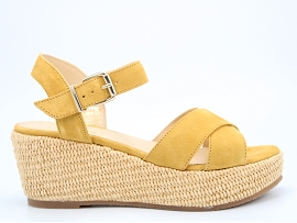 1126184 LUNA SANDALE COWSUEDE:NUBUCK/JAUNE//CUIR/GOMME