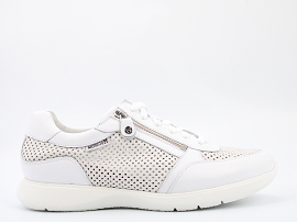MADRID BIG BUCKLE W MOLLY PERF:CUIR/BLANC//CUIR/GOMME