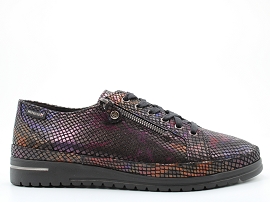 WINSOR PARK OXFORD JUNE:CUIR + AUTRES MATERIAUX/BORDEAUX//TEXTILE/GOMME