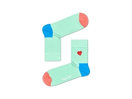 GREENSTRIDE MOTION 6 CHAUSSETTES CREW EMBROIDERY HEART:COTON/MULTI///