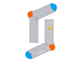 AMELIE 5 CHAUSSETTES RIBBED EMBROIDERY SMILEY:COTON/MULTI///