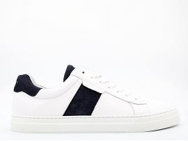 CLASSIC BOAT UNLINED CUIR SPARK GANG:CUIR + AUTRES MATERIAUX/BLANC//TEXTILE/GOMME