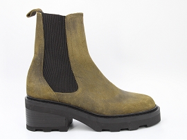 STUDIO 02 MIKE CHELSEA:CUIR GRAS/KAKI//CUIR/GOMME