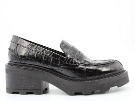 LOLLA TALL MIKE MOC:CUIR IMPRESSION REPTILE/NOIR//TEXTILE/GOMME