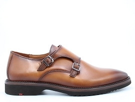 EZARD MACAO:CUIR + AUTRES MATERIAUX/MARRON//TEXTILE/GOMME
