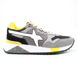 THOMAS YAK:CUIR + AUTRES MATERIAUX/GRIS//TEXTILE/GOMME