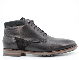 6 BOOT W GUILLOM:CUIR + AUTRES MATERIAUX/NOIR//TEXTILE/ELASTHOMERE