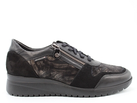 VARON 24528 IASMINA:NUBUCK/NOIR//TEXTILE/GOMME