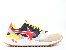 1258446 WOLF 1H41:CUIR + AUTRES MATERIAUX/ROUGE//TEXTILE/GOMME