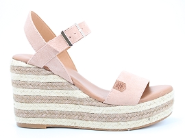 COBY SAMOS SERRAJE:CUIR + AUTRES MATERIAUX/ROSE//CUIR/GOMME