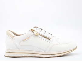 CLAUDINE LEENIE:CUIR/WHITE//TEXTILE/GOMME