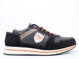 DALINA GREG:CUIR/MARINE//TEXTILE/GOMME