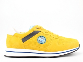 MALIBU WAVES 2BAND SLIDE GARRY:SUEDE/JAUNE//TEXTILE/GOMME