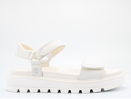 JUNE ANKLE RAY CITY SANDAL:CUIR/BLANC//TEXTILE/GOMME