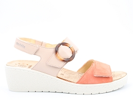 ZENOU PHELICIA:CUIR + AUTRES MATERIAUX/ROUILLE//CUIR/GOMME