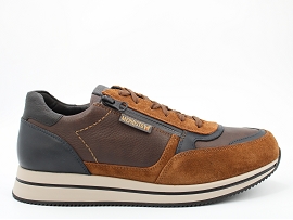 CHRISTY GILFORD:CUIR + AUTRES MATERIAUX/MARRON//TEXTILE/GOMME