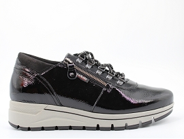 PEPPO GWENN:CUIR VERNI/BLACK//TEXTILE/GOMME