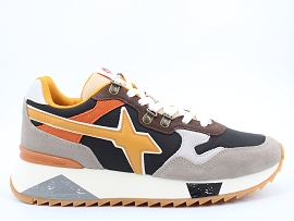1126184 1D85 YACK M:CUIR + AUTRES MATERIAUX/TAUPE//TEXTILE/GOMME