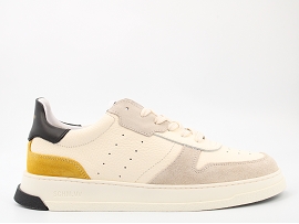 1126184 ORDER SNEAKER:CUIR + AUTRES MATERIAUX/NOIR//TEXTILE/GOMME