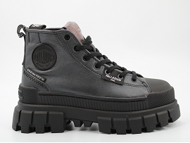 RAY CITY BOAT REVOLT HI METAL:CUIR + AUTRES MATERIAUX/NOIR//TEXTILE/GOMME