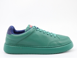 UTANO TEX RUNNER 201438:CUIR/VERT//TEXTILE/GOMME