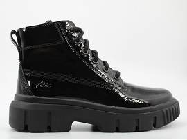 GARRY GREYFIELD BOOT LEATHER:CUIR VERNI/NOIR//TEXTILE/GOMME