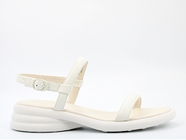 MALIBU WAVES ANKLE SANDAL SPIRO SDL K201496:CUIR/BLANC//CUIR/GOMME