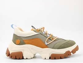 ATLANTIS BREAK BOAT ADLEY WAY OXFORD:CUIR + AUTRES MATERIAUX/KAKI//TEXTILE/GOMME
