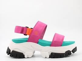 TIHANA BUCKLE ADLEY WAY SANDAL 2 BAND:NUBUCK/ROSE//TEXTILE/GOMME